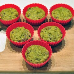 Muffiny z zielonego groszku